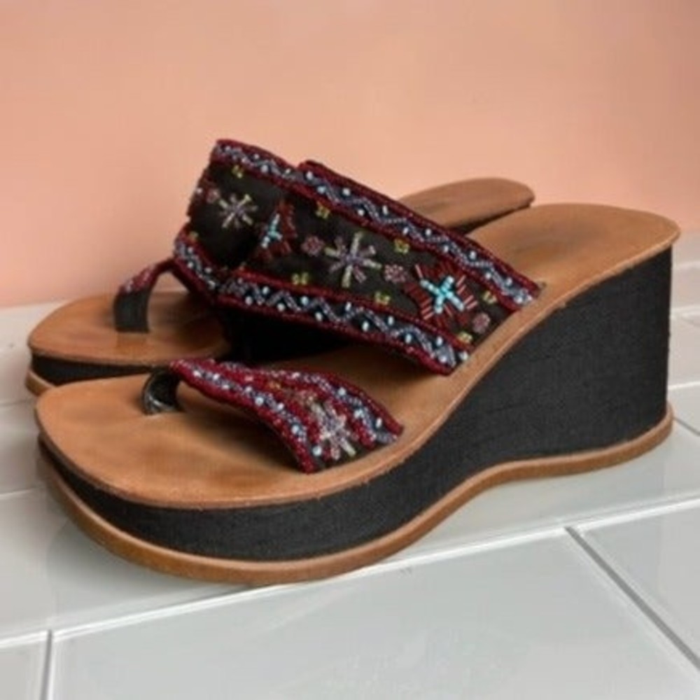 Rocket Dog Y2K Beaded Platform Sandals